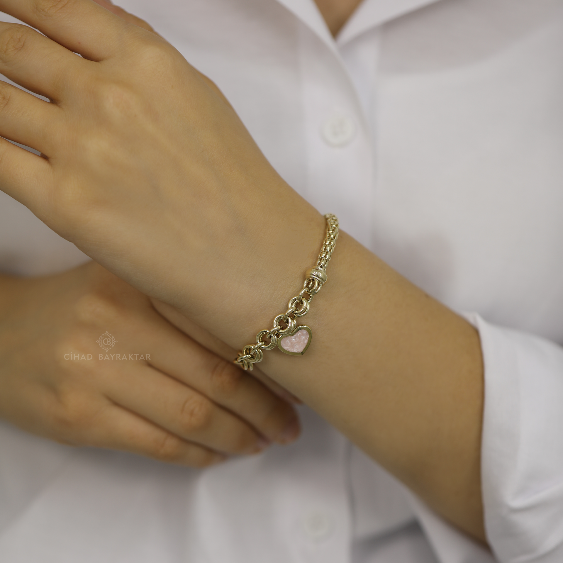 Pembe Kalpli Bileklik