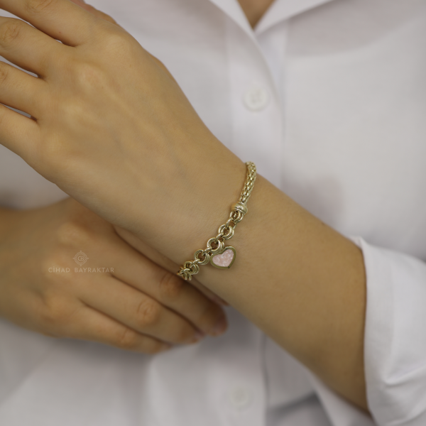 Pembe Kalpli Bileklik