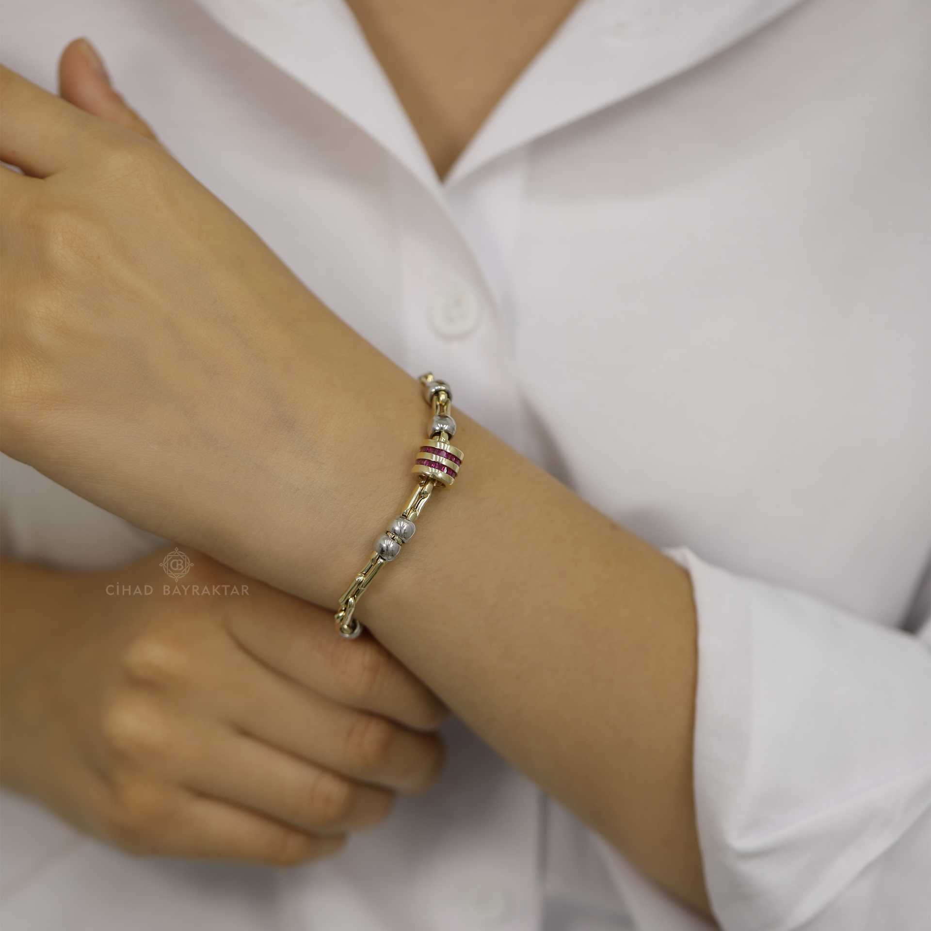 Pembe Taşlı Bileklik