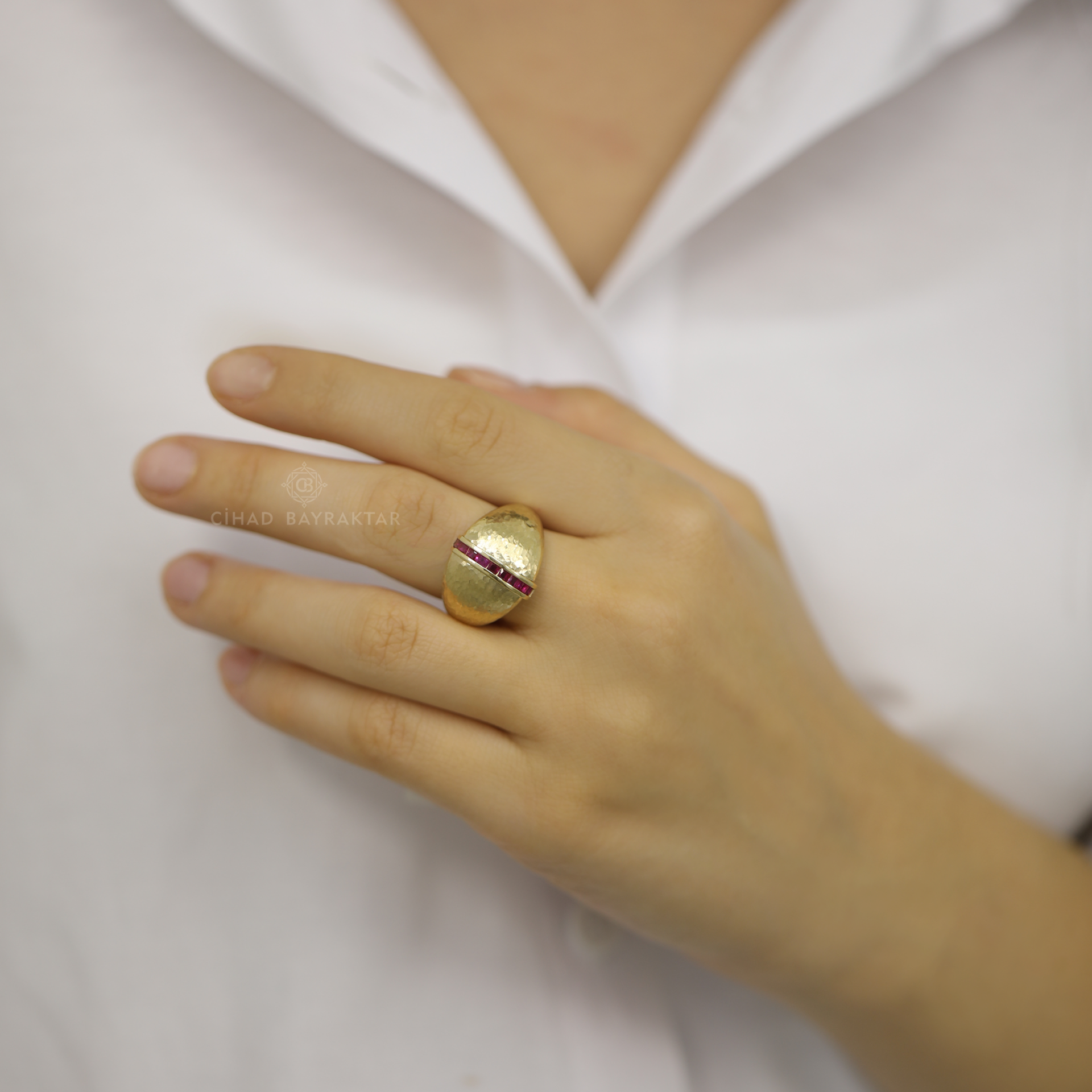 Pembe Taşlı Yüzük