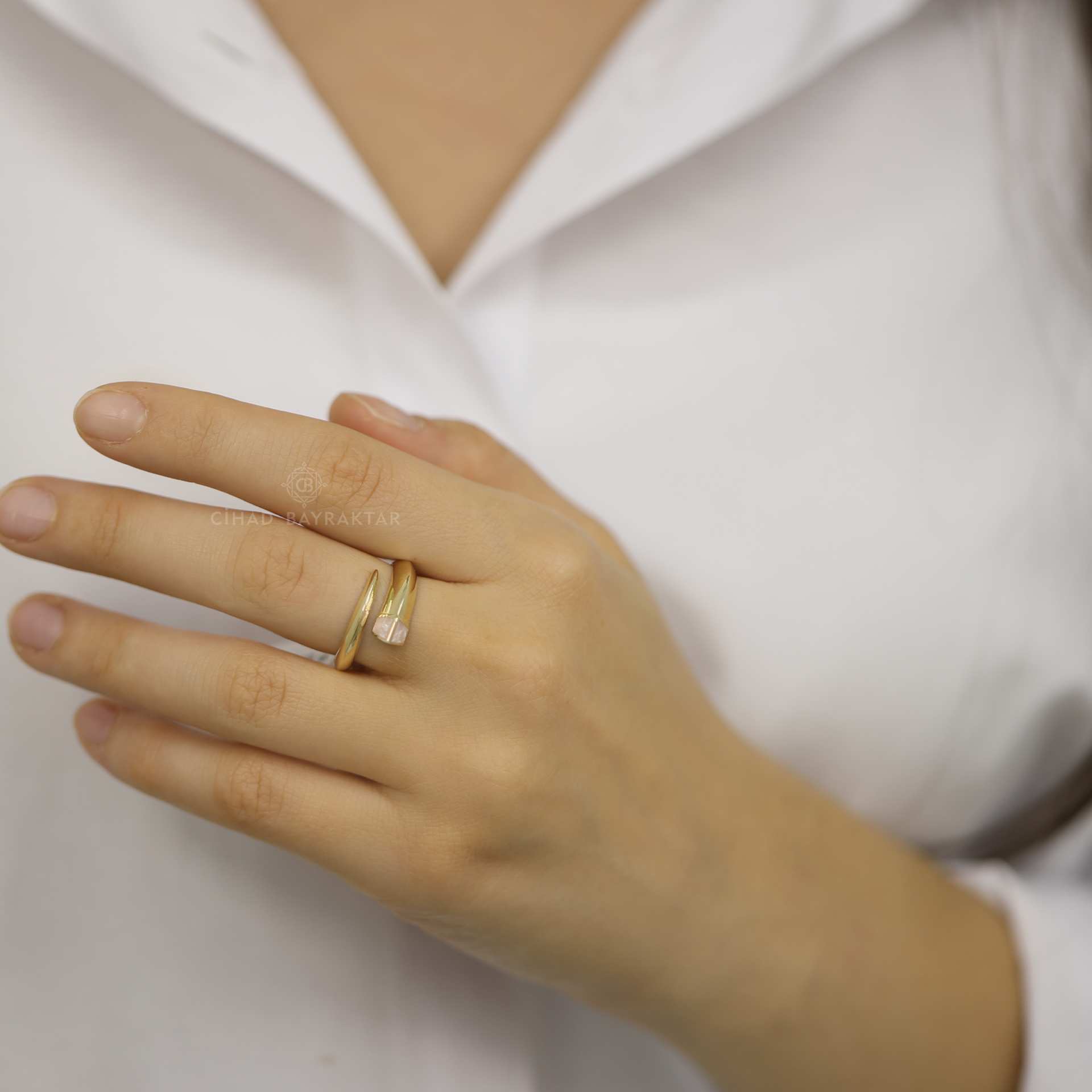 Pembe Taşlı Yüzük