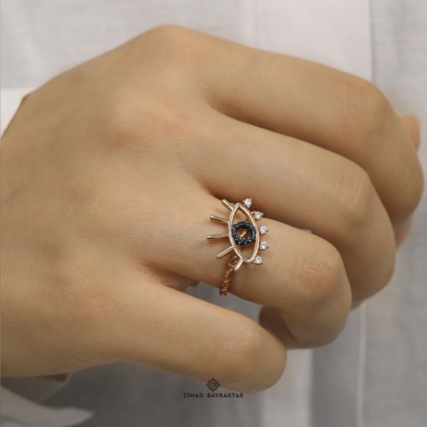 Kirpik Rose Altın Yüzük