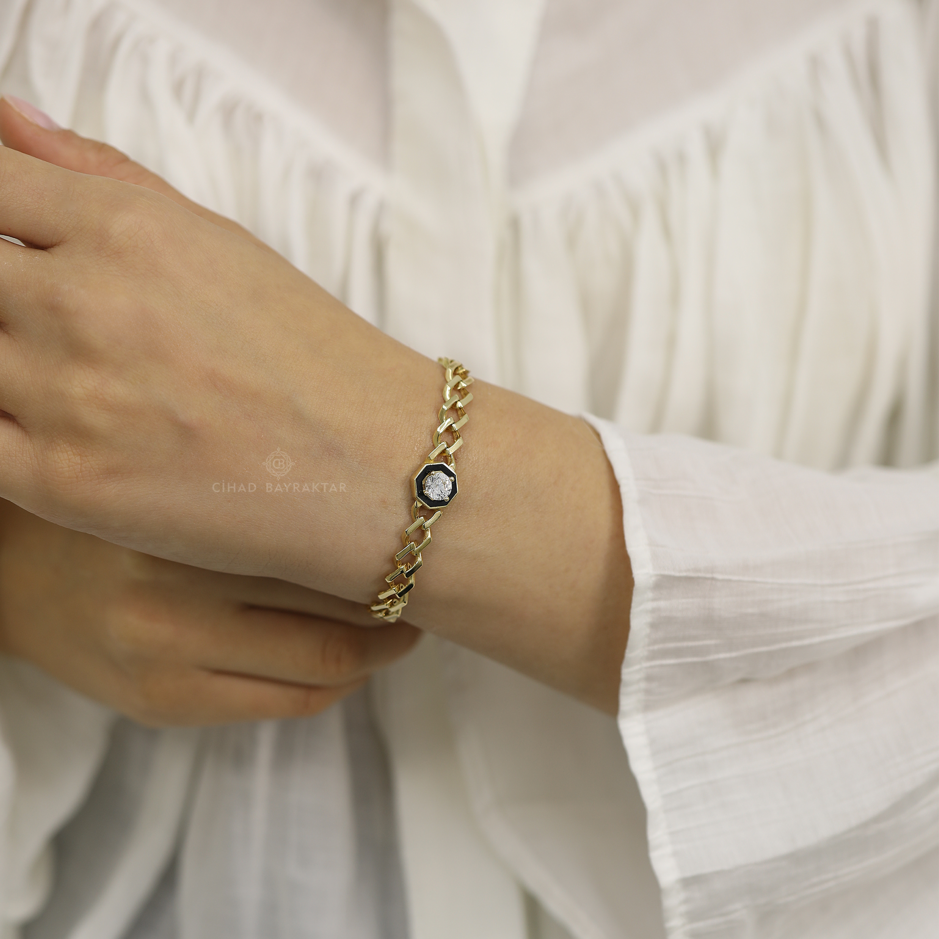 Taşlı Zincir Bileklik