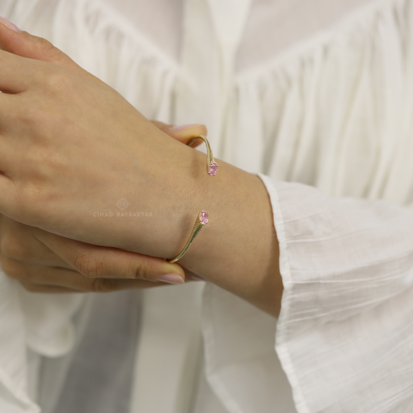 Pembe Taşlı Kelepçe