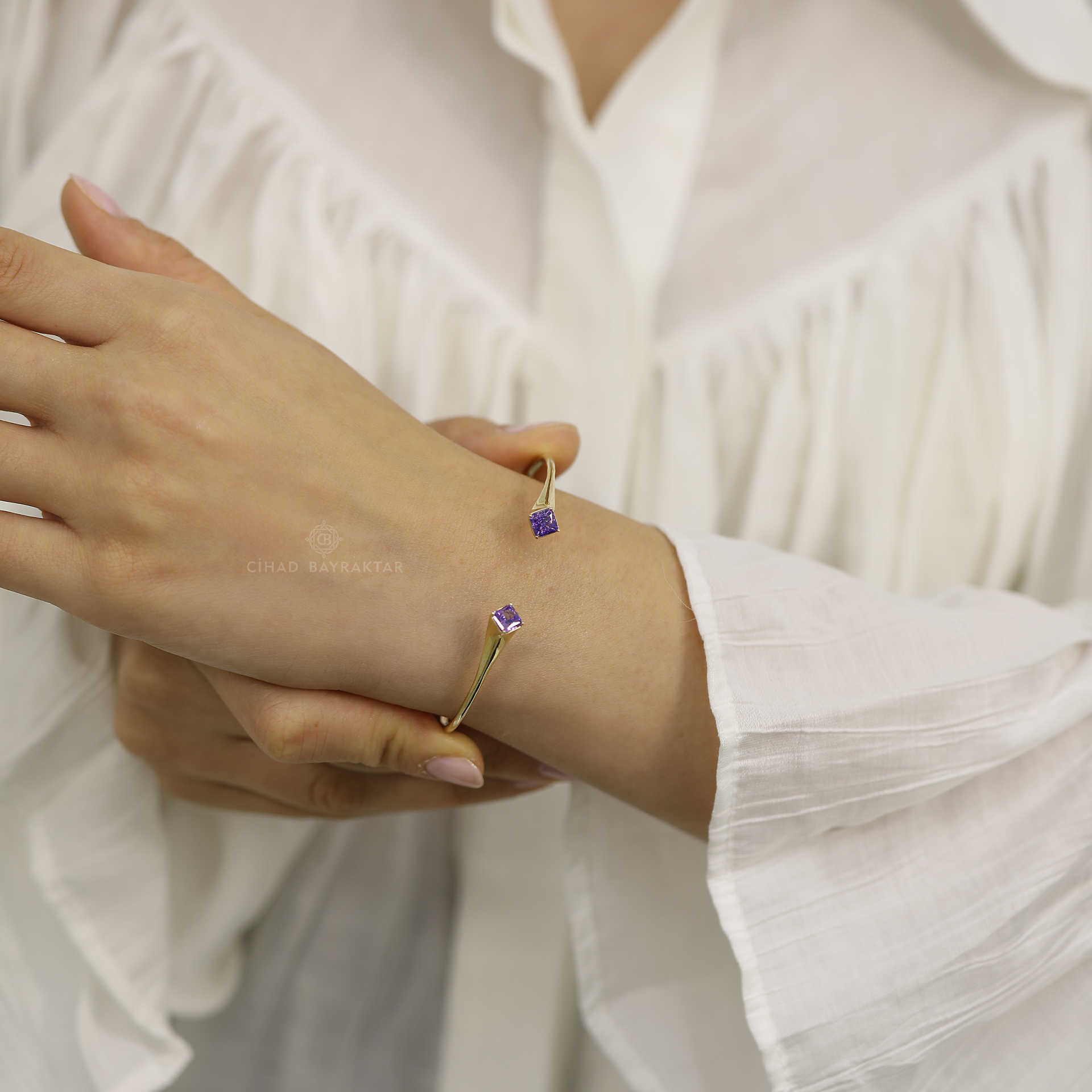 Mor Taşlı Kelepçe