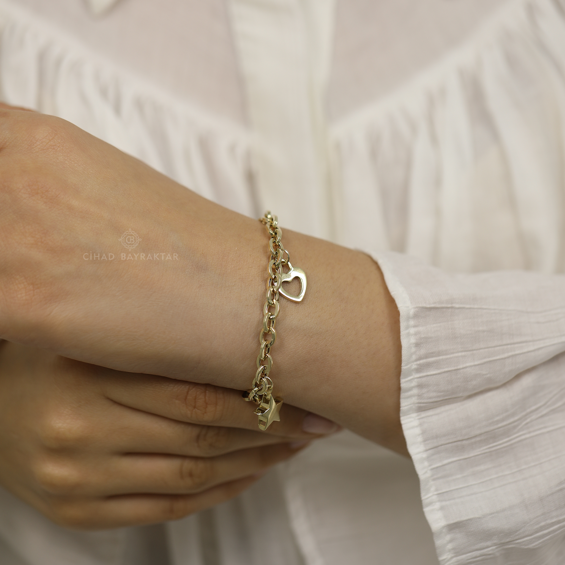 Kalp Zincir Bileklik