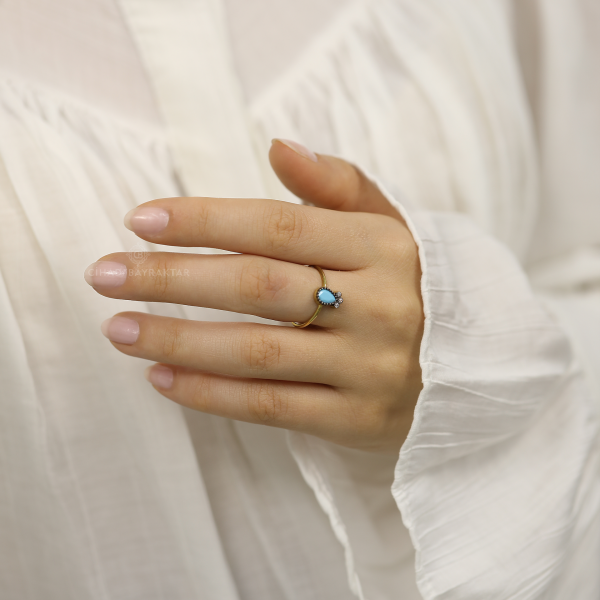 Mavi Taşlı Yüzük