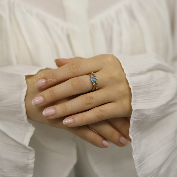 Mavi Taşlı Yüzük