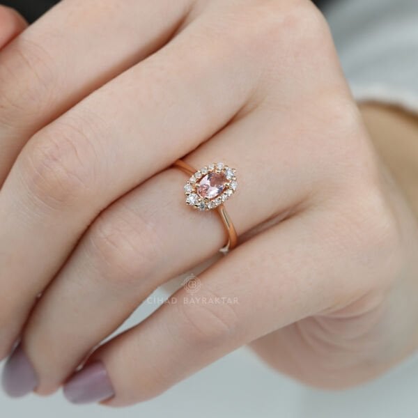 Vintage Morganite Pırlanta Yüzük