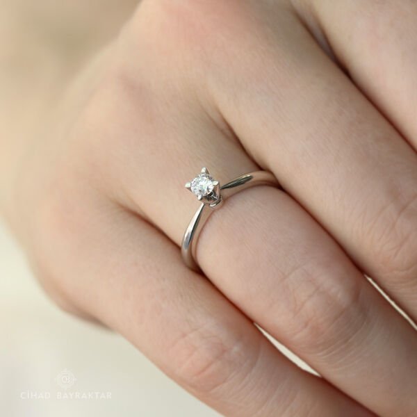 0,21 ct Pırlanta Tektaş Yüzük
