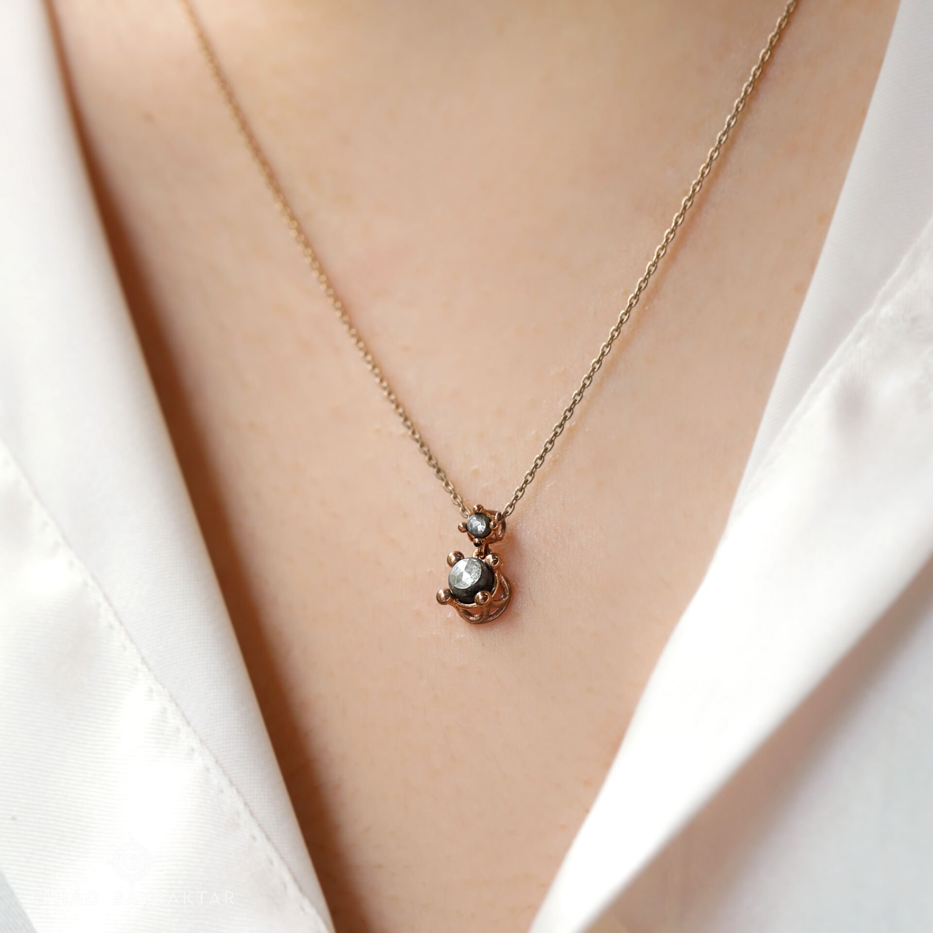 0,09 ct Elmas Tektaş Kolye