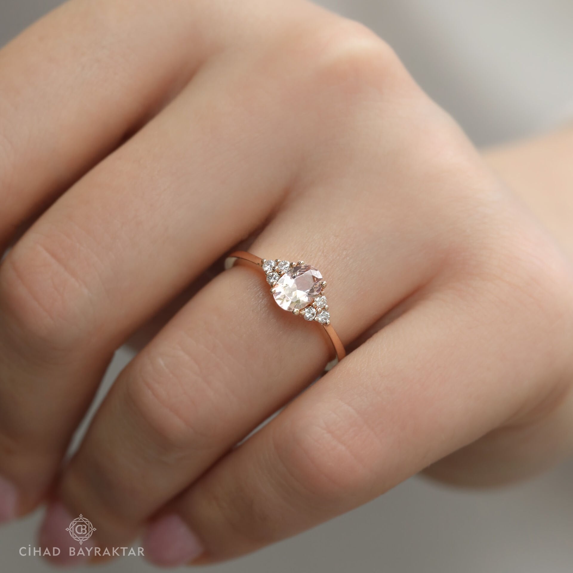 0,68 ct Morganite Pırlanta Yüzük