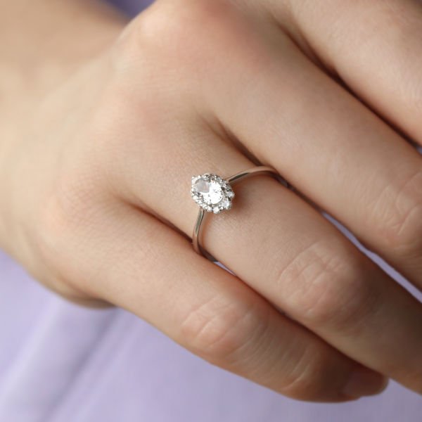 0,13 Ct Morganite Pırlanta Yüzük