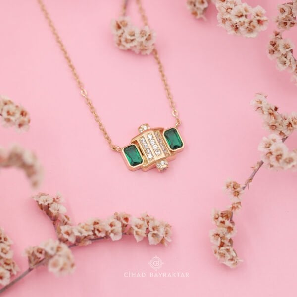 Taşlı Altın Kolye