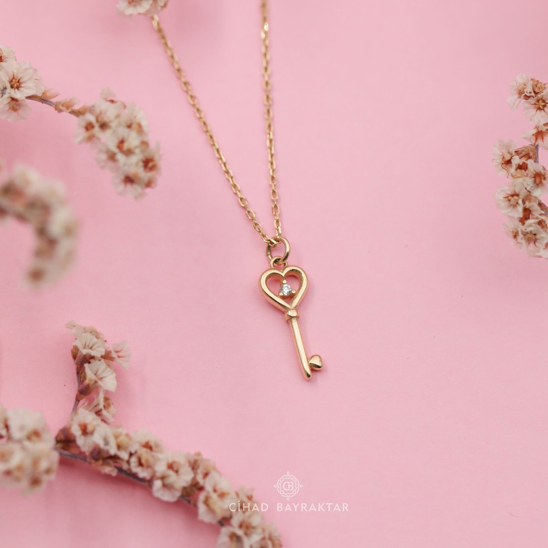 Mini Anahtar Altın Kolye