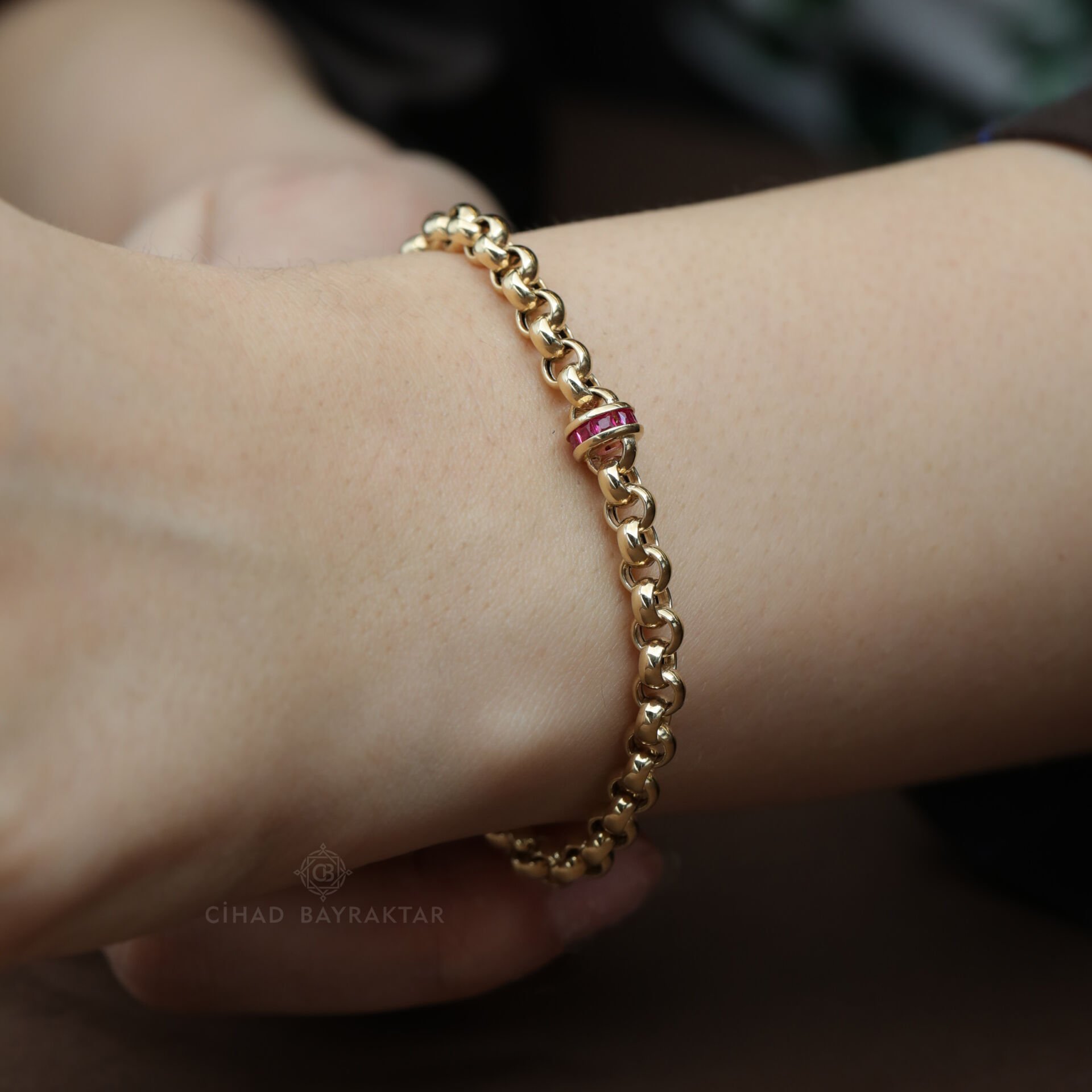 Cetaş Taşlı Altın Bileklik