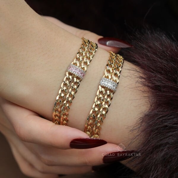 Ema Taşlı Zincir Bileklik