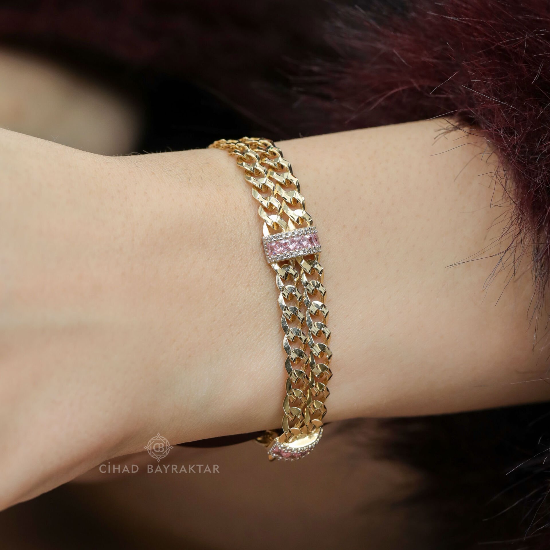 Ema Taşlı Zincir Bileklik