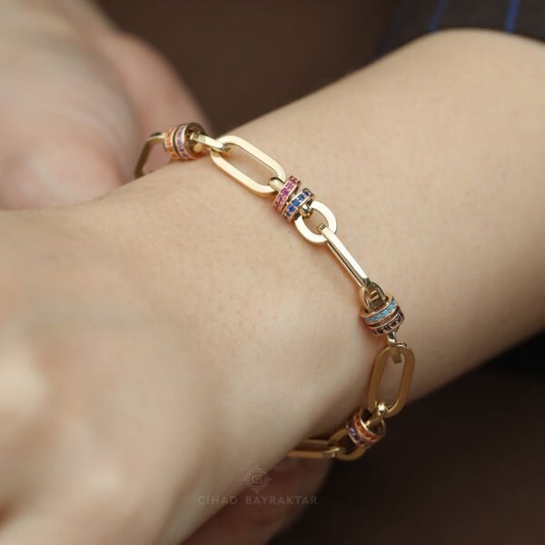 Cetaş Renkli Taş Bileklik