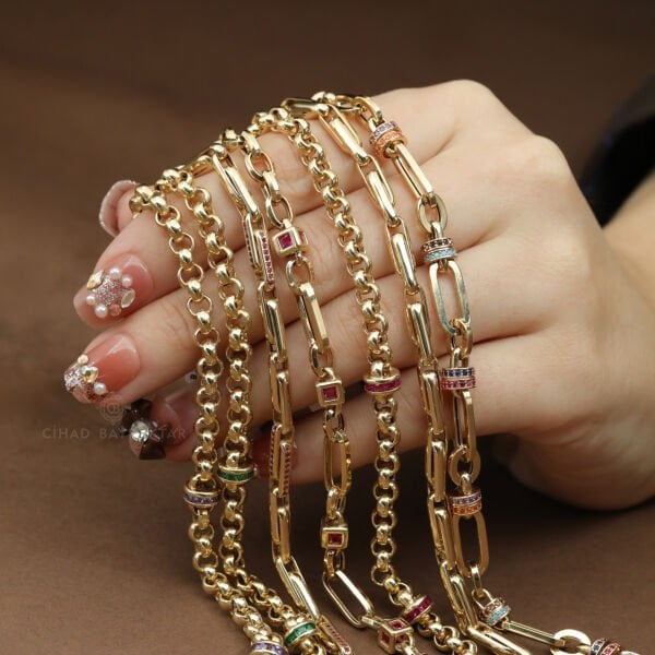 Cetaş Taşlı Altın Bileklik