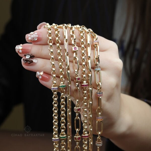 Cetaş Taşlı Altın Bileklik