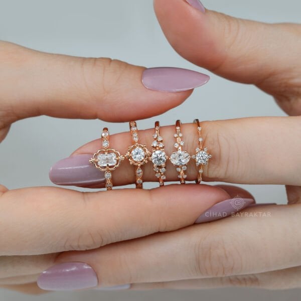 Vintage Morganite Pırlanta Yüzük