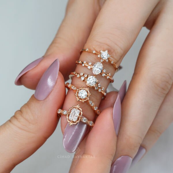 Vintage Morganite Pırlanta Yüzük