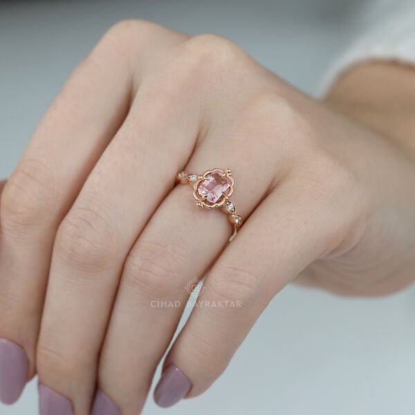 Vintage Morganite Pırlanta Yüzük