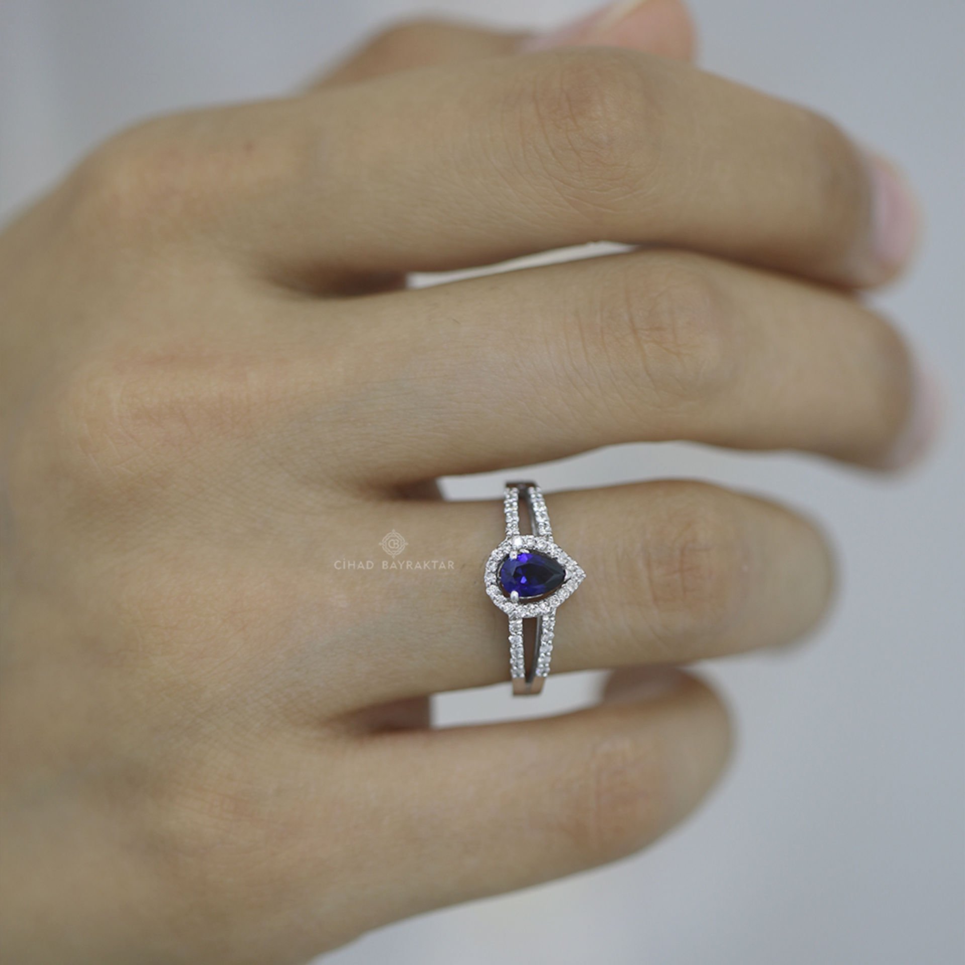 Safir Pırlanta Yüzük