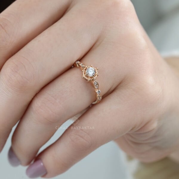 0,38 ct Vintage Pırlanta Yüzük