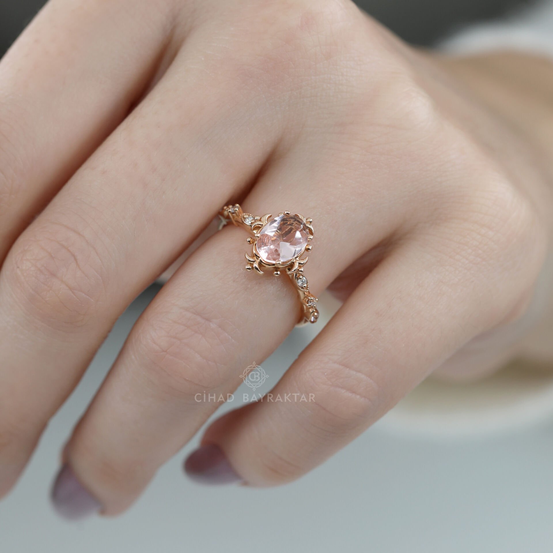 Vintage Morganite Pırlanta Yüzük