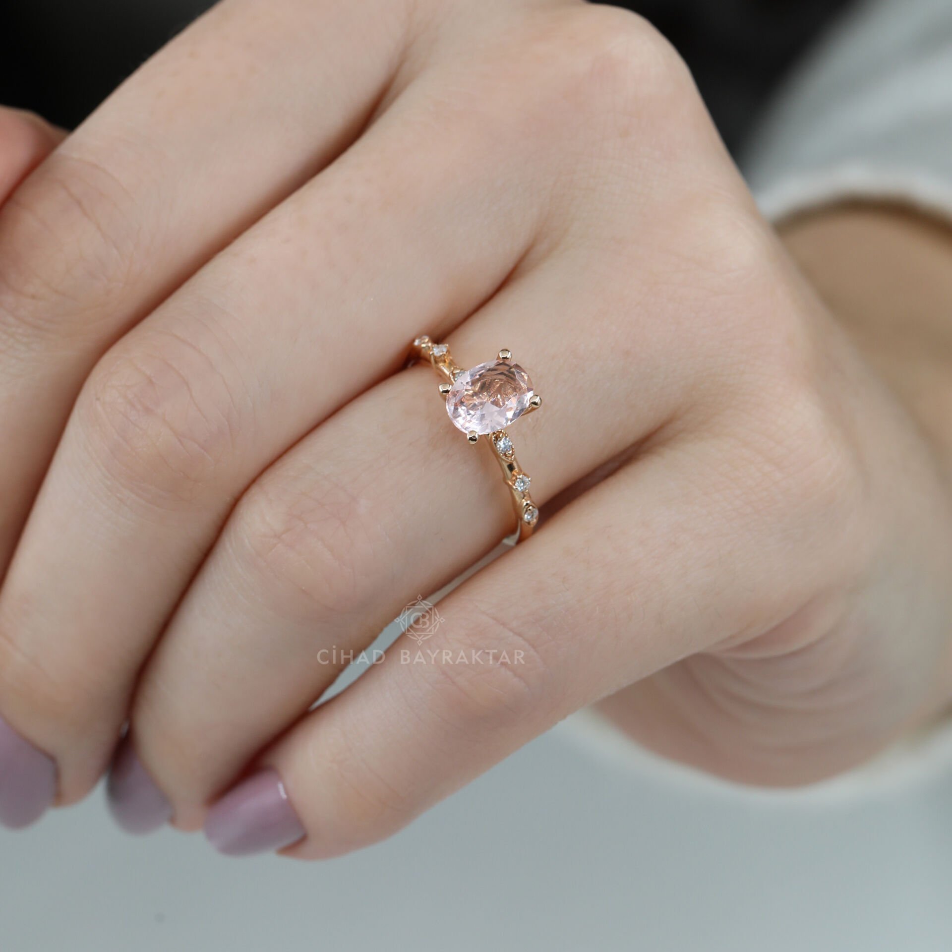 Vintage Morganite Pırlanta Yüzük