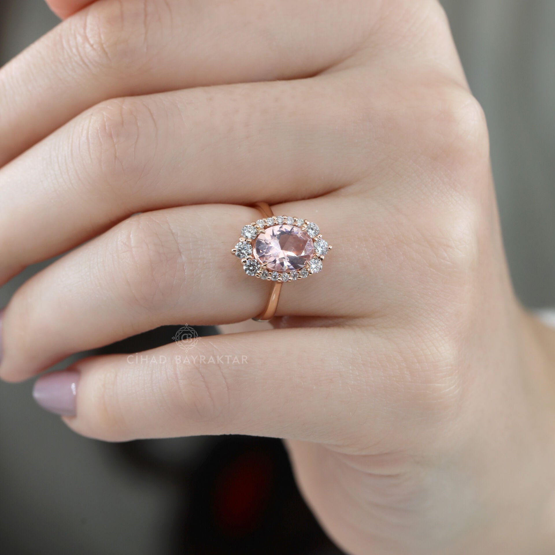 Vintage Morganite Pırlanta Yüzük