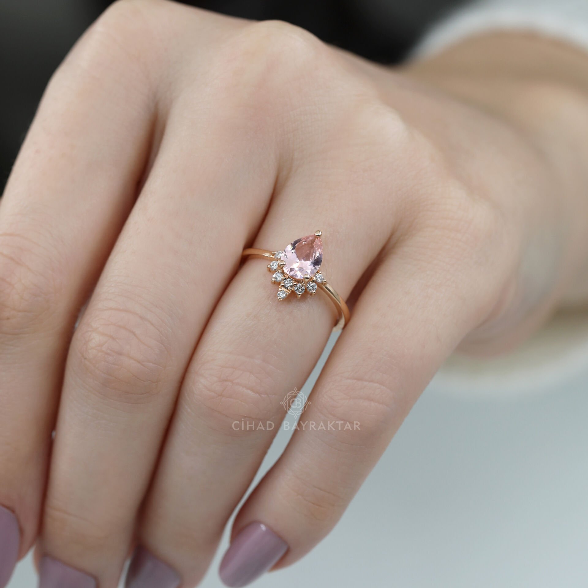 Vintage Morganite Pırlanta Yüzük
