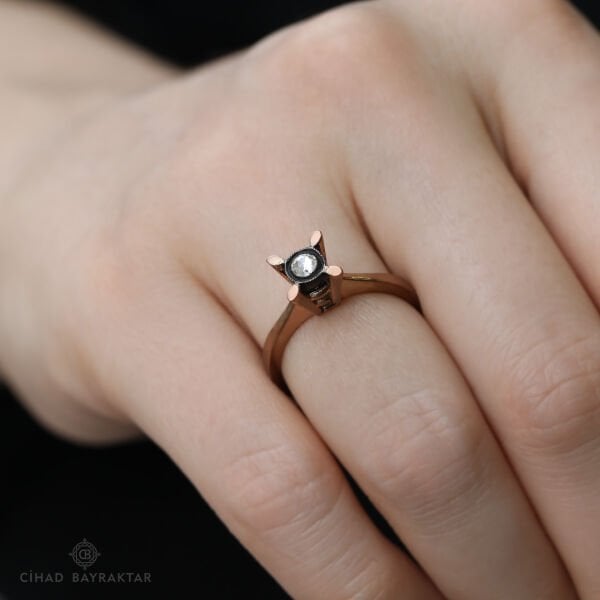 0.08 ct Elmas Tektaş Yüzük