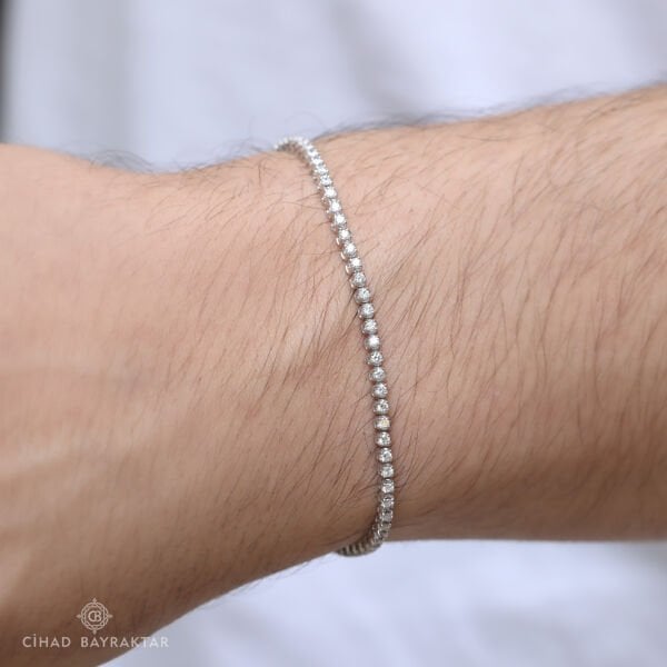 1.40 ct Pırlanta Erkek Bileklik