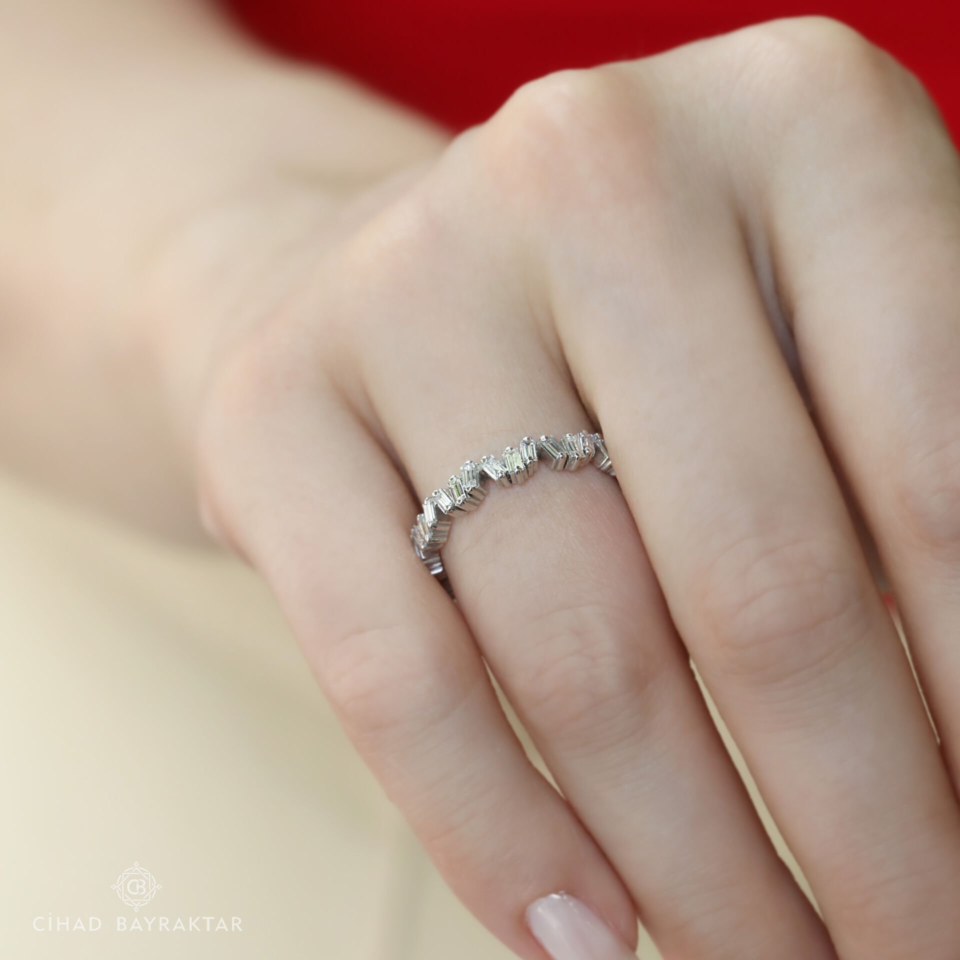 1.00 ct Pırlanta Baget Tamtur Yüzük