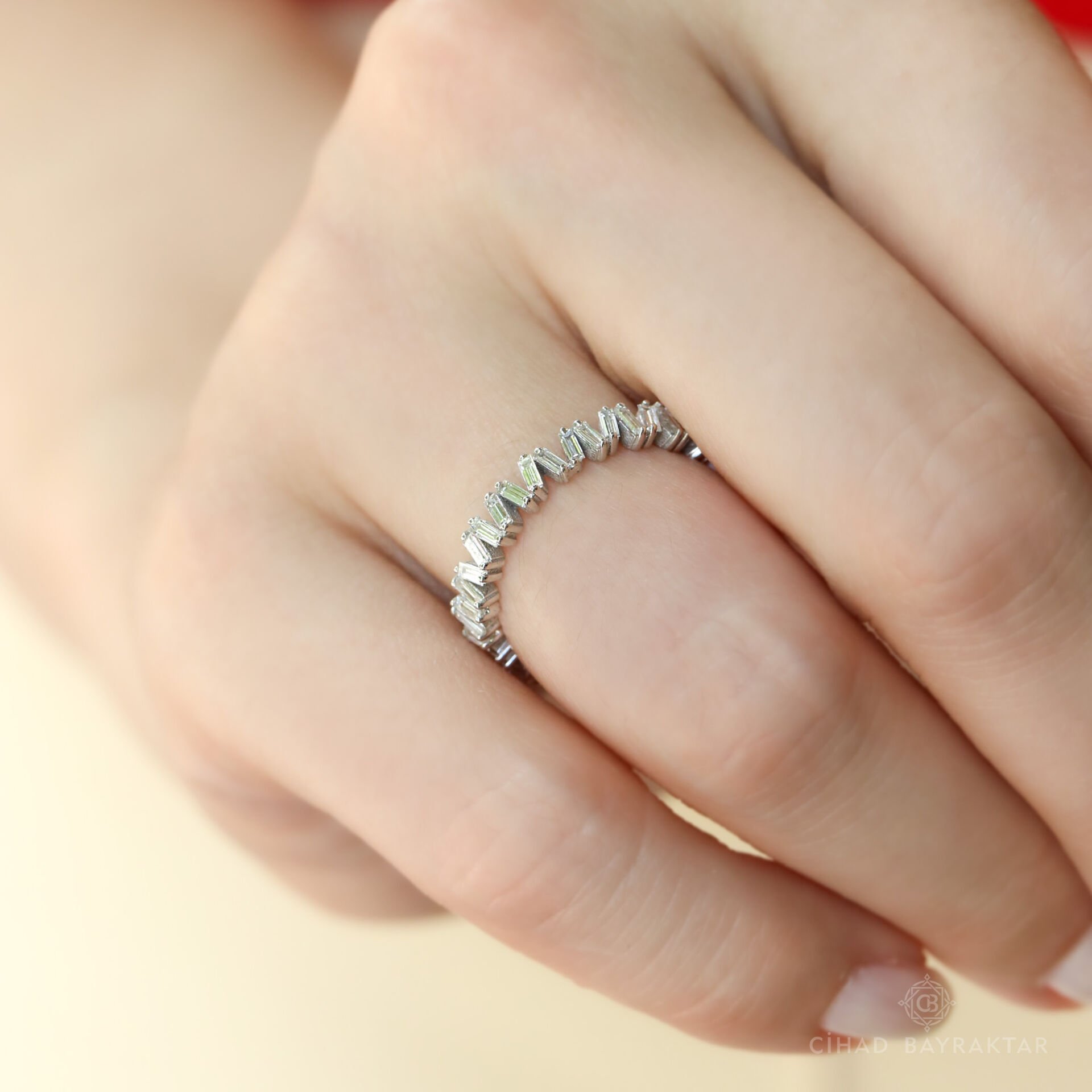 0.90 ct Pırlanta Baget Tamtur Yüzük