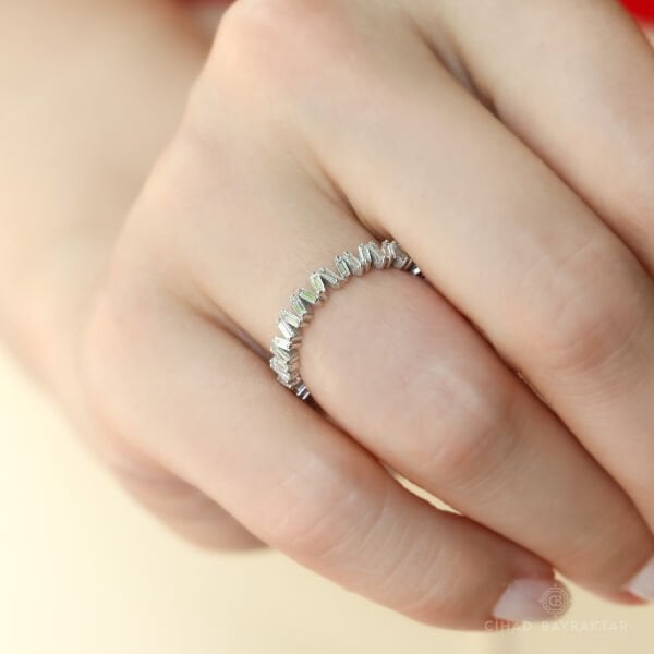0.90 ct Pırlanta Baget Tamtur Yüzük