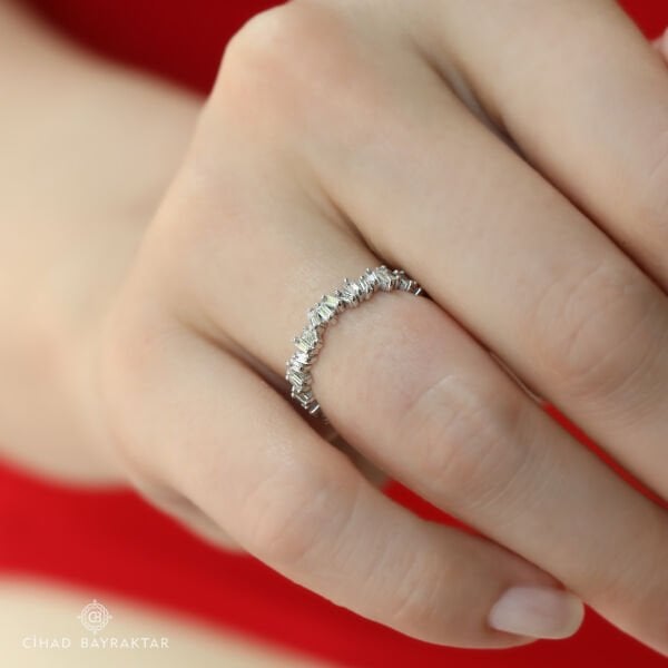 0.65 ct Pırlanta Baget Tamtur Yüzük