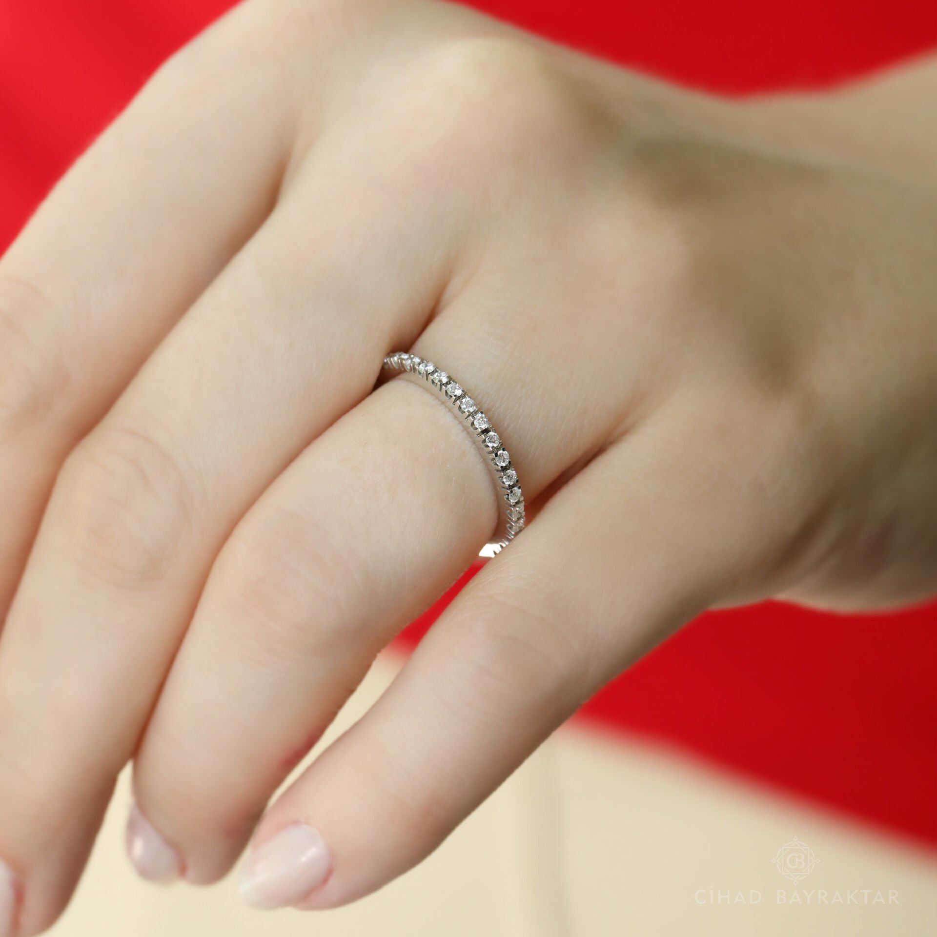 0.27 ct Pırlanta Yarım Tur Yüzük