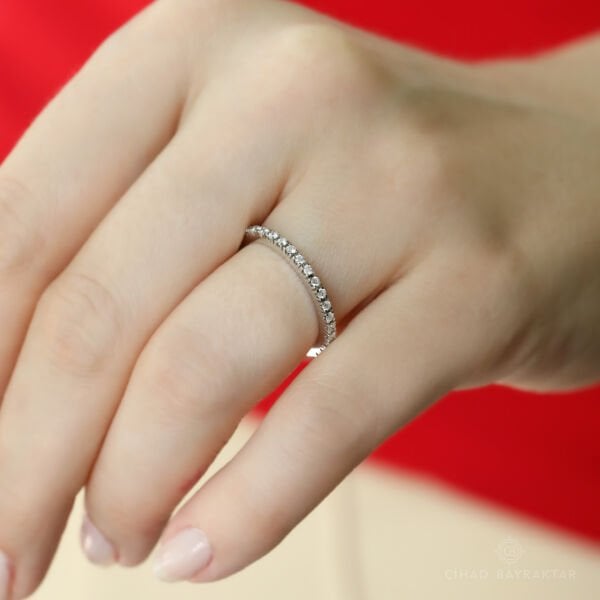 0.27 ct Pırlanta Yarım Tur Yüzük