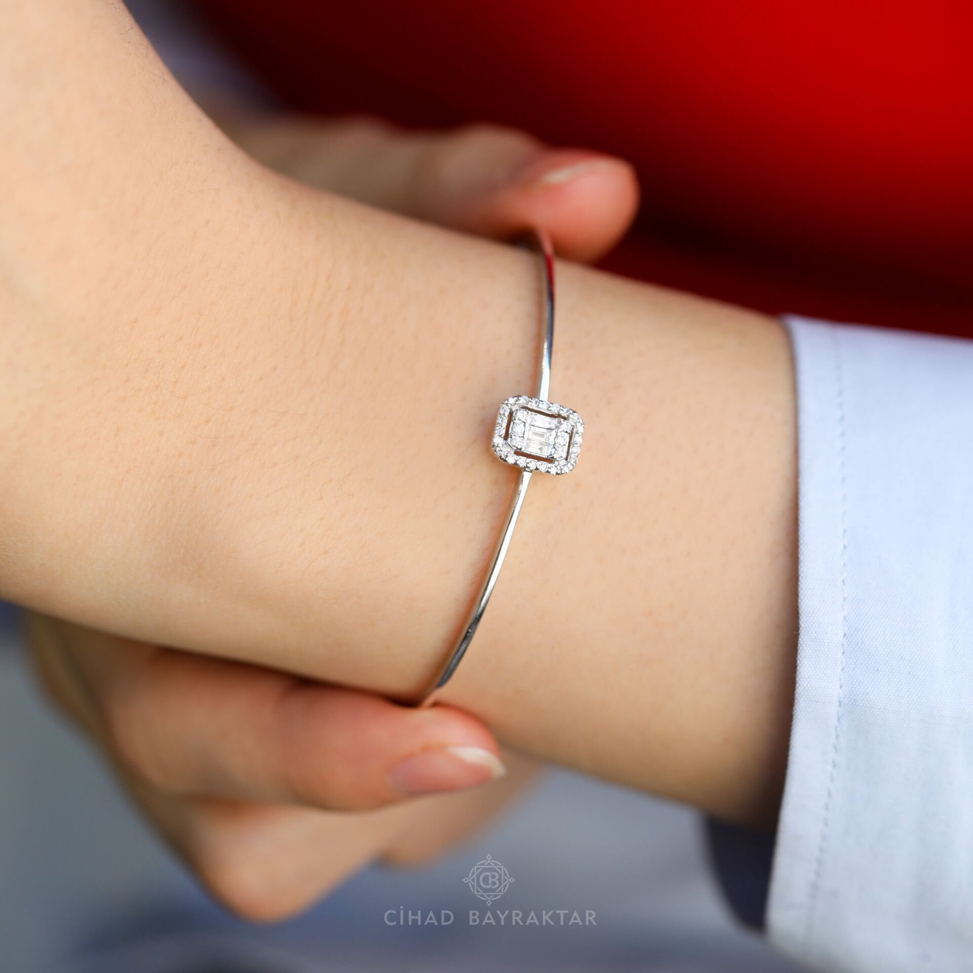 0,38 ct Baget Pırlanta Bileklik