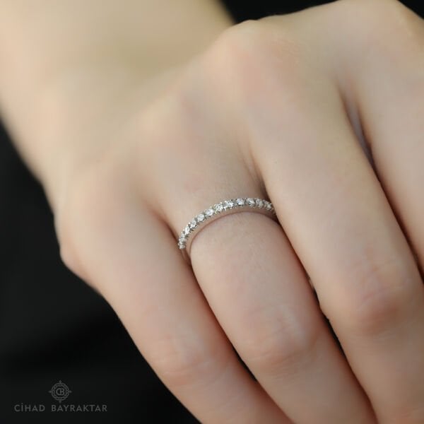 0.28 ct Pırlanta Yarım Tur Yüzük