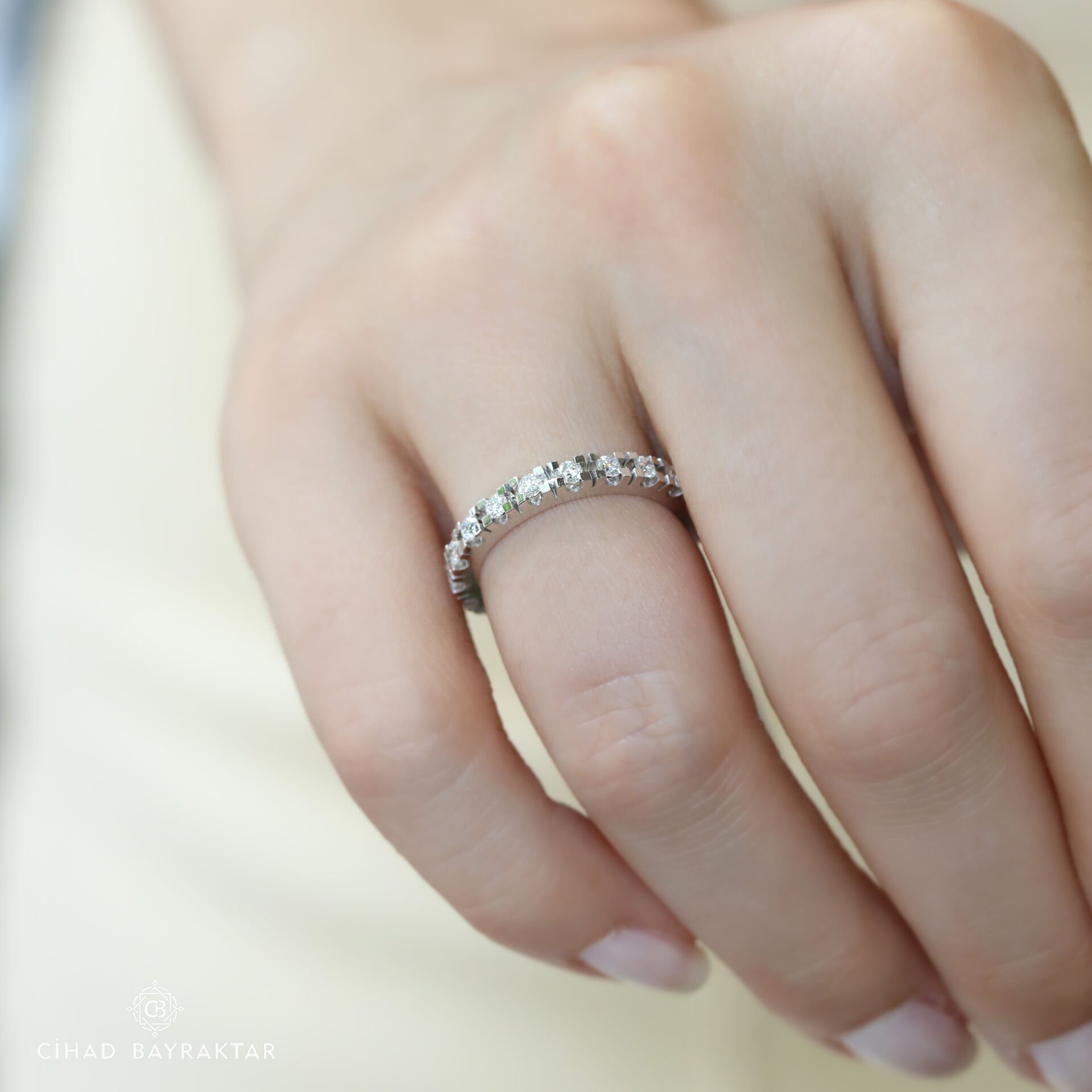 0.45 ct Pırlanta Yarım Tur Yüzük