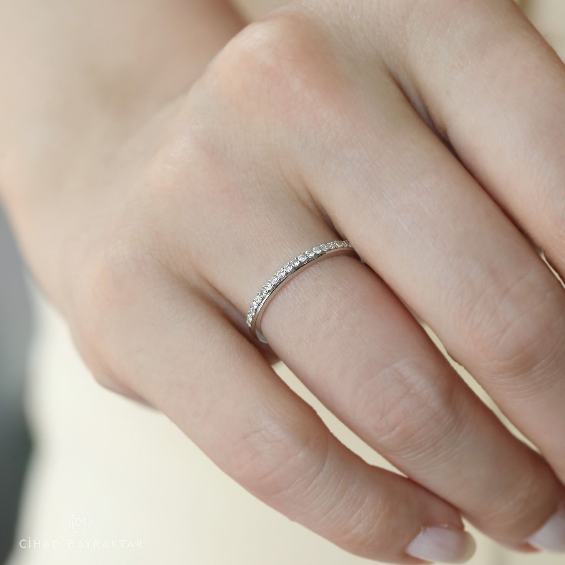 0.17 ct Pırlanta Yarım Tur Yüzük