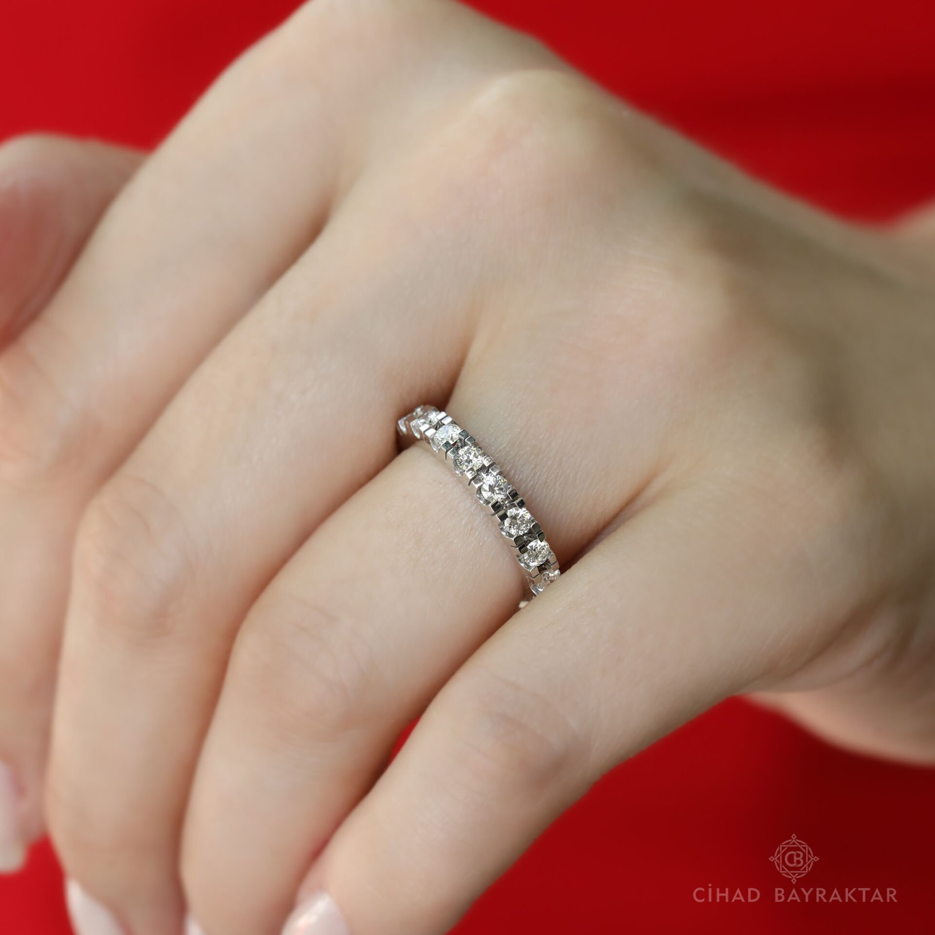 0,63 ct Pırlanta Yarım Tur Yüzük