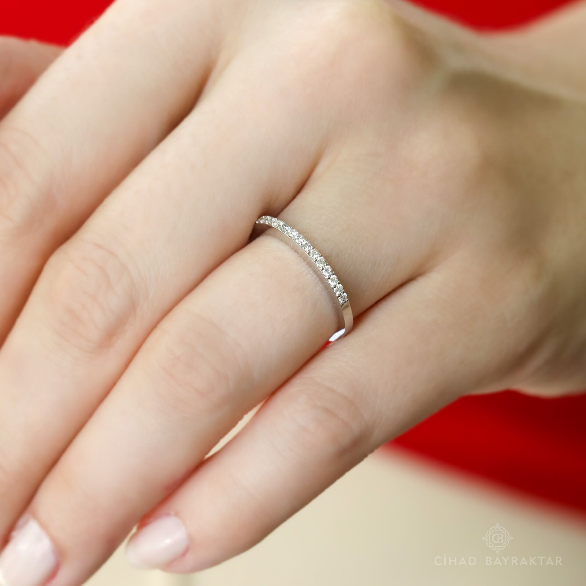0.17 ct Pırlanta Yarım Tur Yüzük