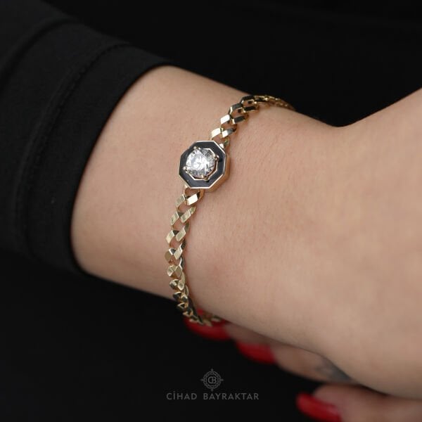 Taşlı Altın Bileklik