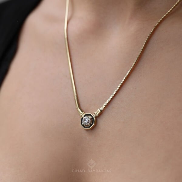 Taşlı Altın Set Kolyesi